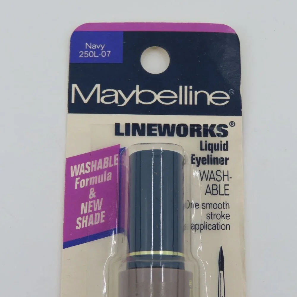 Maybelline Lineworks Liquid Eyeliner Navy 205L-07 Washable Formula NEW Sealed